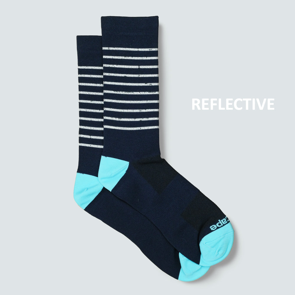 
                  
                    Reflective Stripe Sock - Dark Navy
                  
                