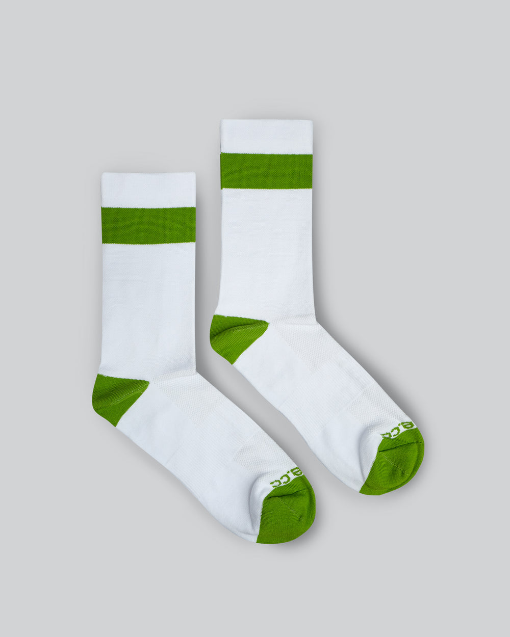 Stripe Team Sock - White. Green