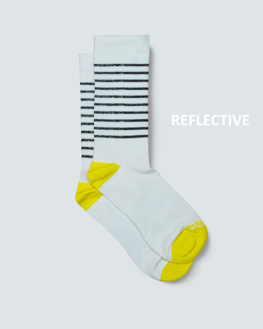 Reflective Stripe Sock - White
